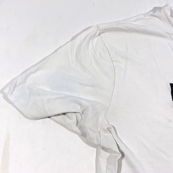 Boss Crew Neck White Monogram Logo Embossed Tee Cotton Short Sleeve T-shirt XL - Picture 4 of 10